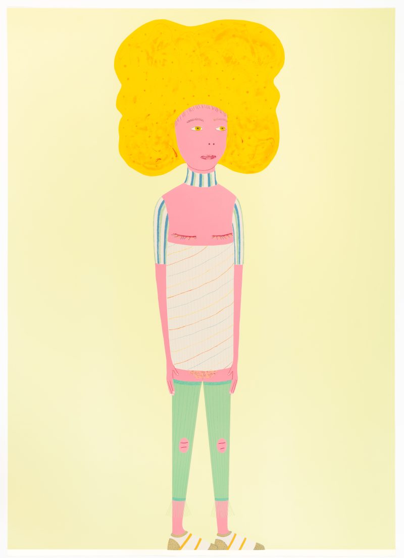 Laylah Ali, Pink figure (acknowledging absence of brown figure), 2024 (19-336)
