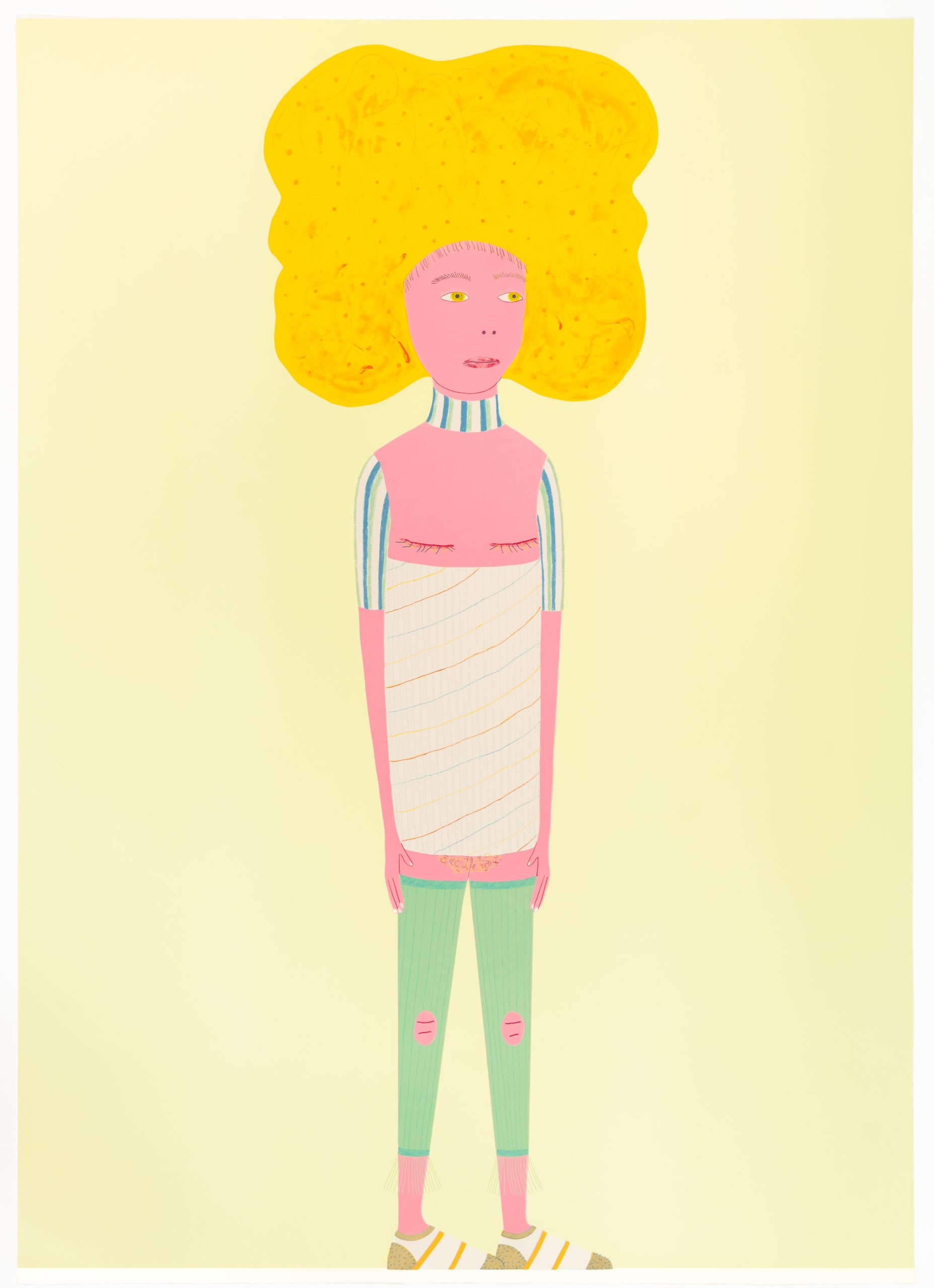 Laylah Ali, Pink figure (acknowledging absence of brown figure), 2024 (19-336)