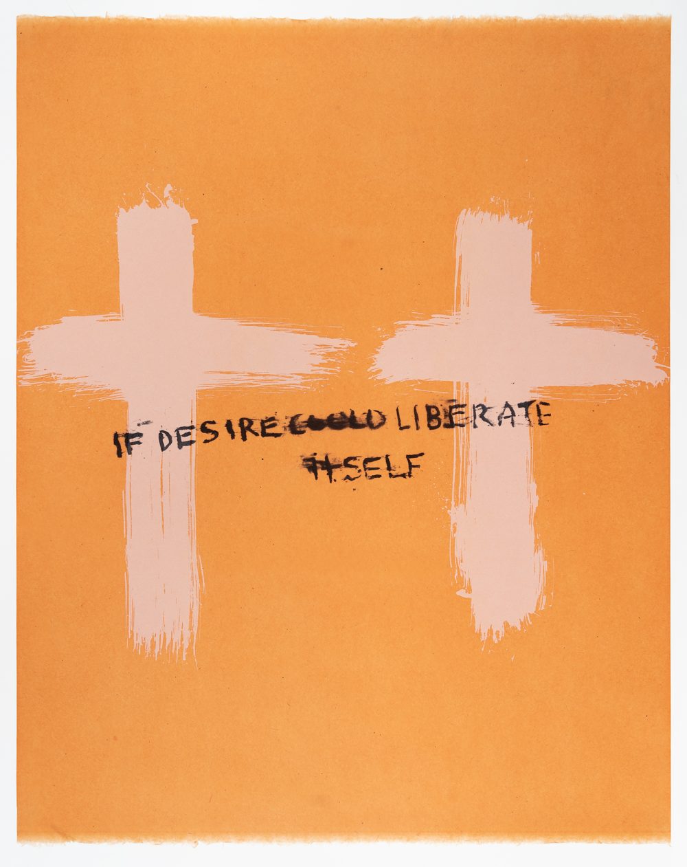 Harmony Hammond, White Double Cross, 2024 (24-311)