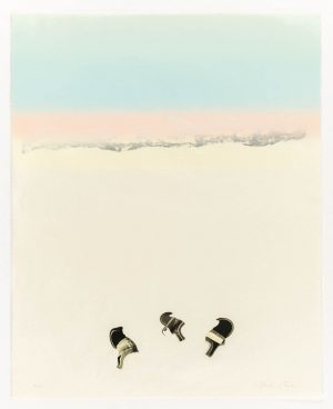 Six-color lithograph with chine collé by Outi Pieski. 