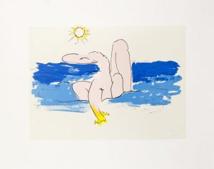 Five-color lithograph by David Hare.