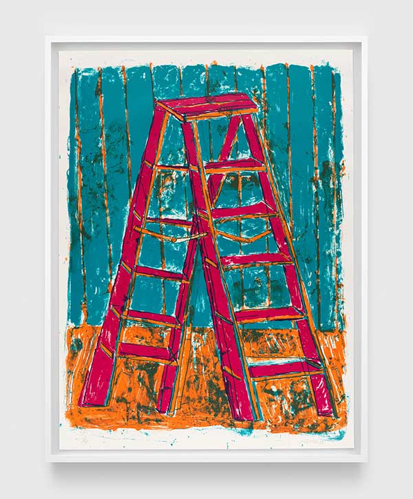 Josh Smith painting of a ladder called, Spectrum